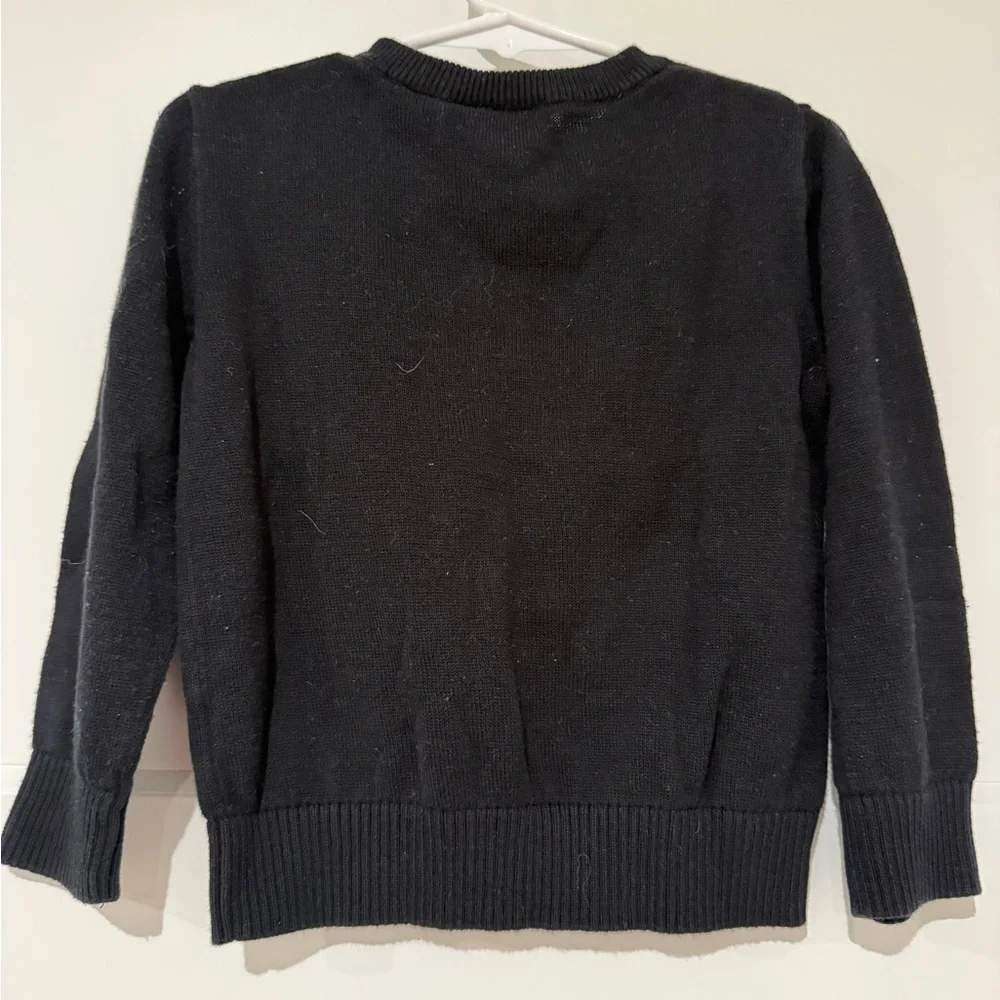 The Children's Place Black Sweater with Gray Trim